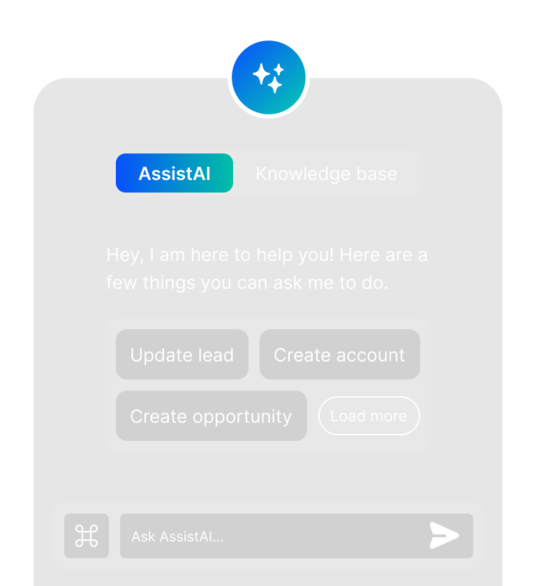 CRM AI chatbot for customer support