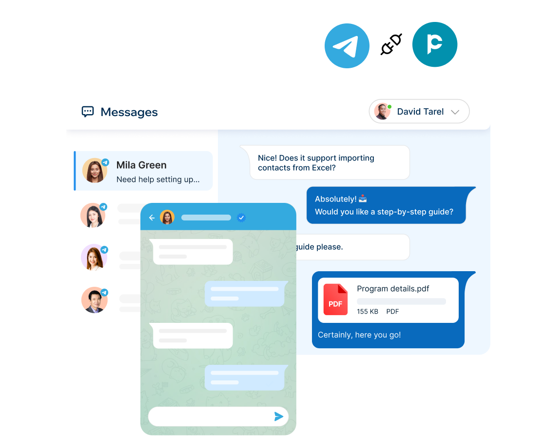 WhatsApp chat tracking via CRM