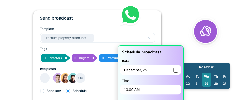 Create whatsapp broadcast message​