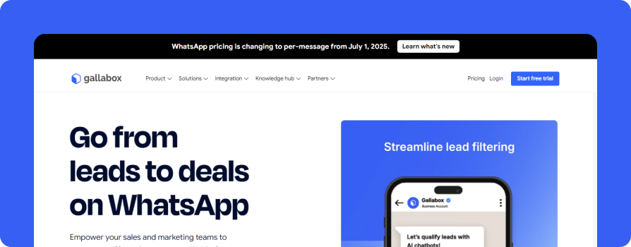 Gallabox WhatsApp broadcast dashboard