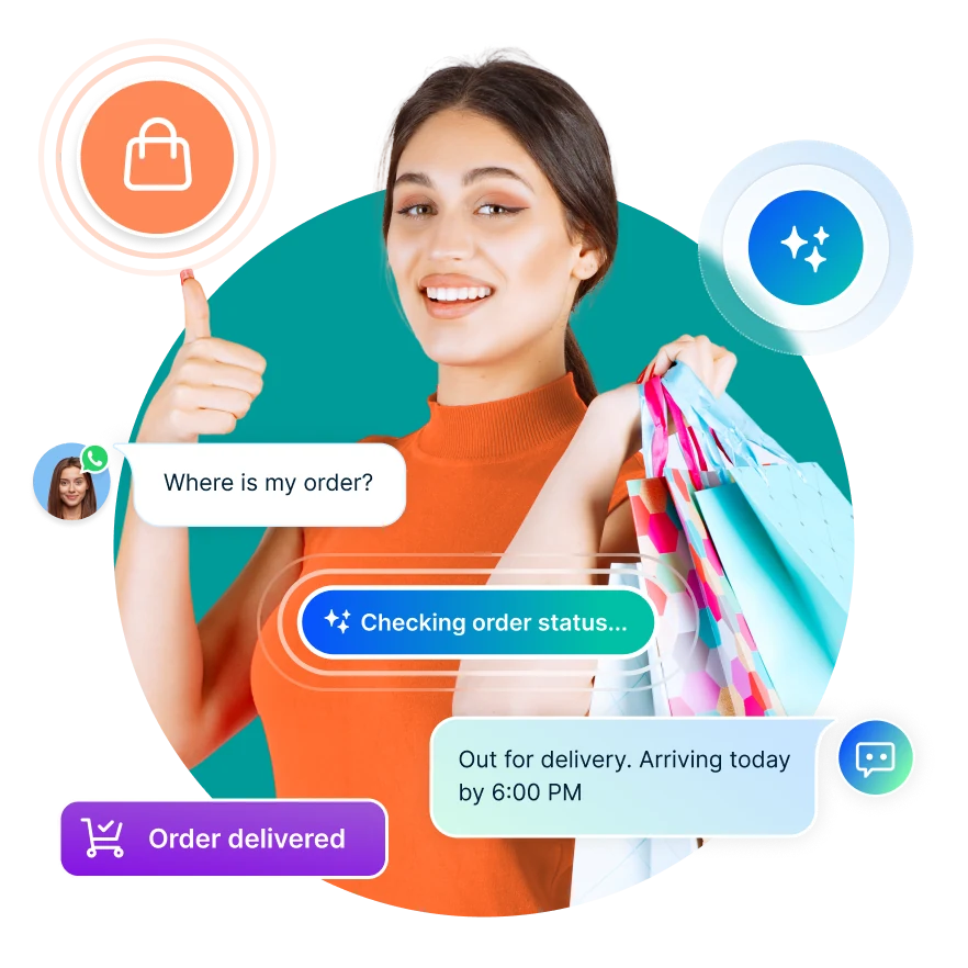 AI chatbot helping e-commerce and retail customers