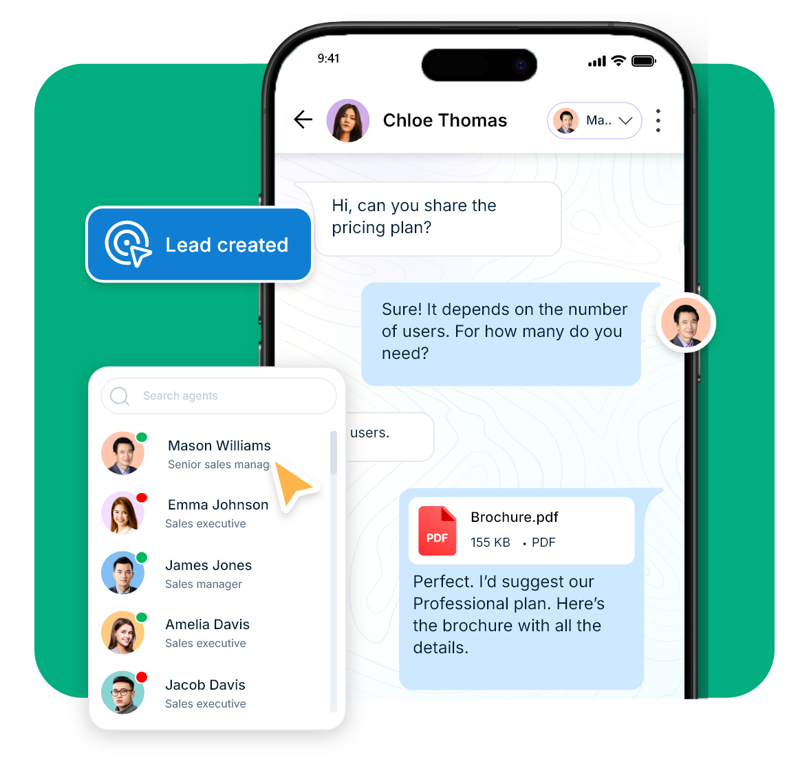 One WhatsApp account, Multi agent access