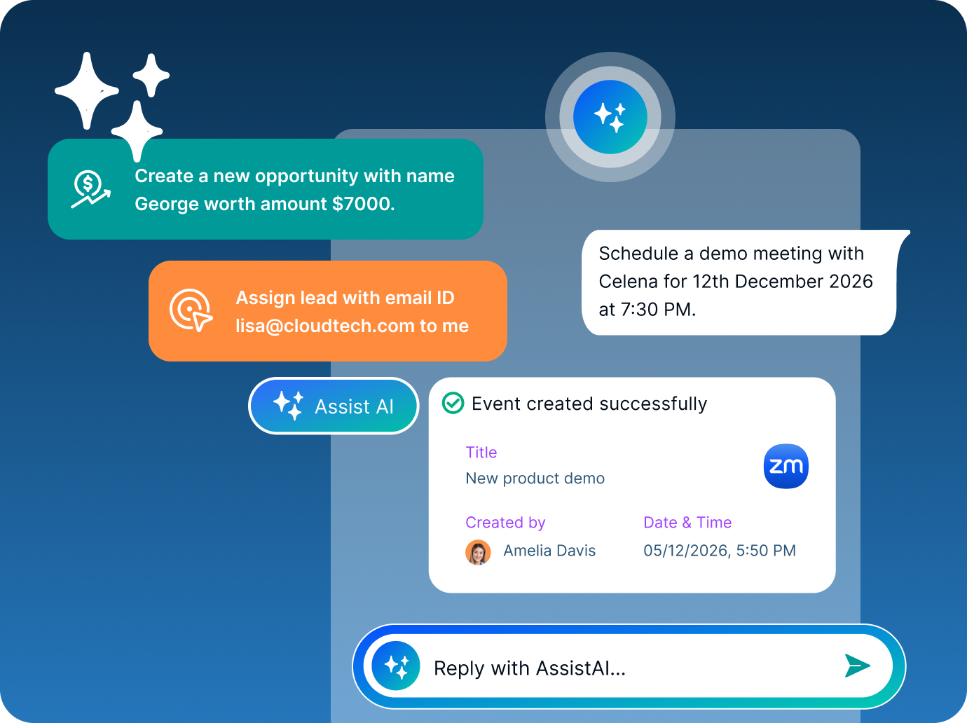 AI chatbot managing customer chats
