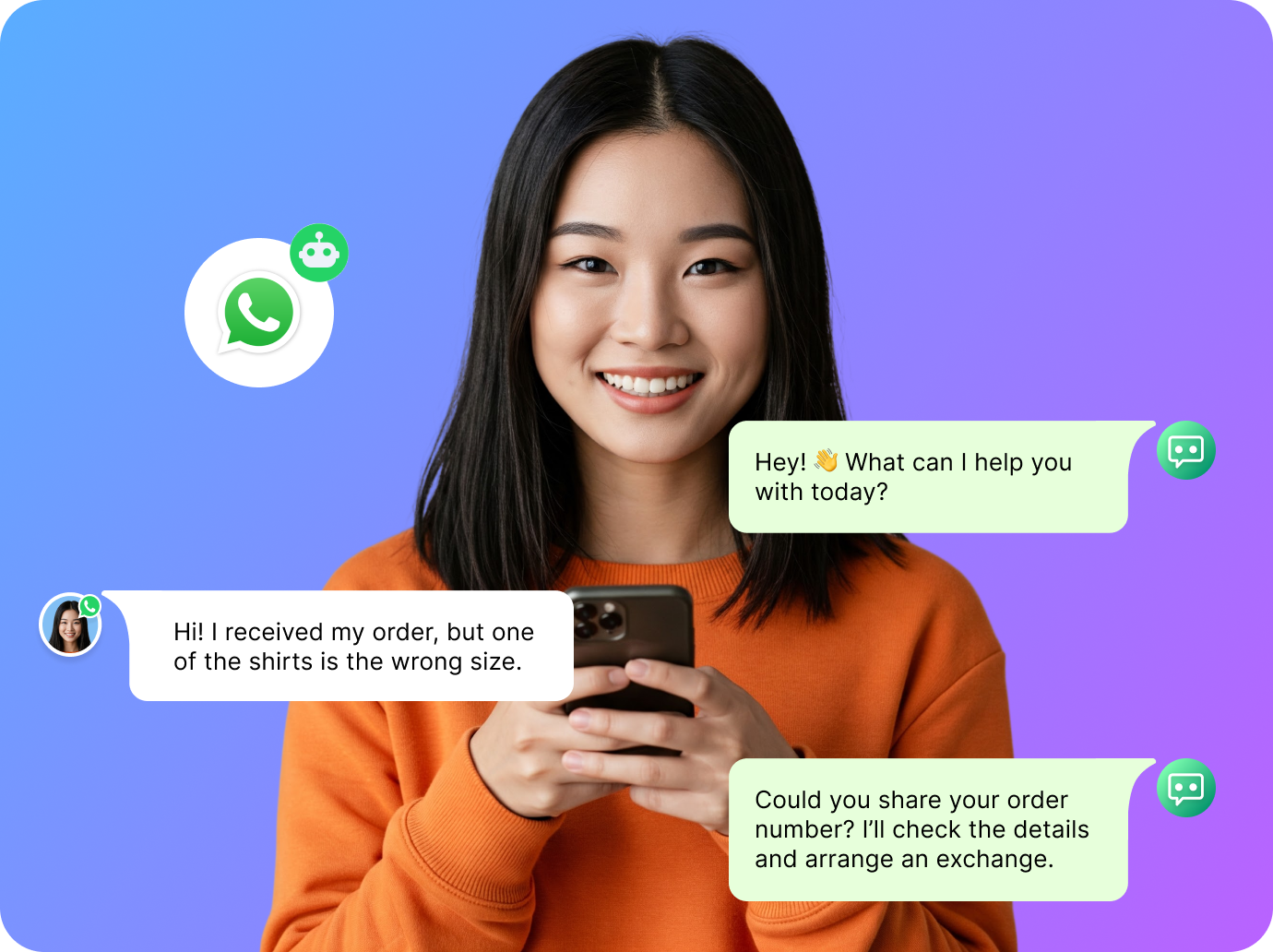 WhatsApp chatbot for instant communication