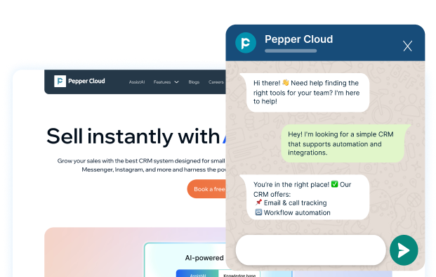 Engage customers through live chat