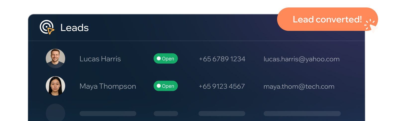 Simple and easy-to-use leads view